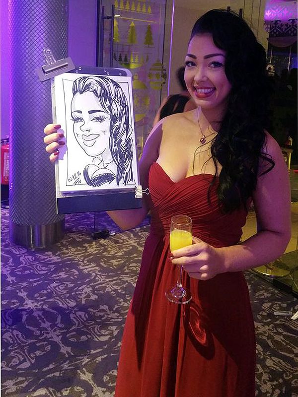 Christmas corporate event caricatures
