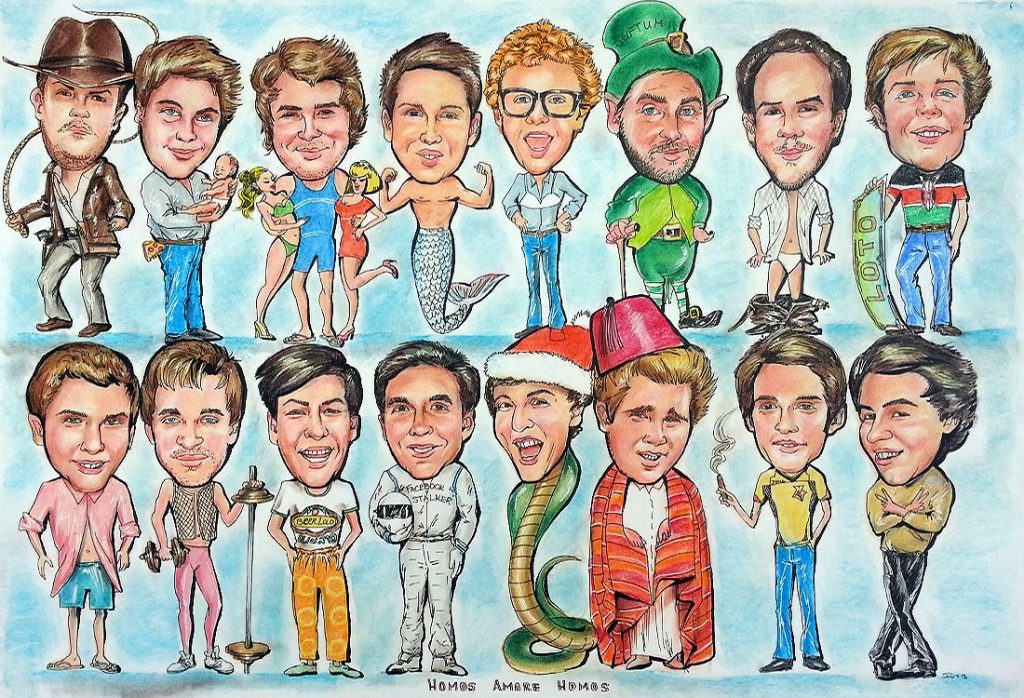 Friends caricature from photo