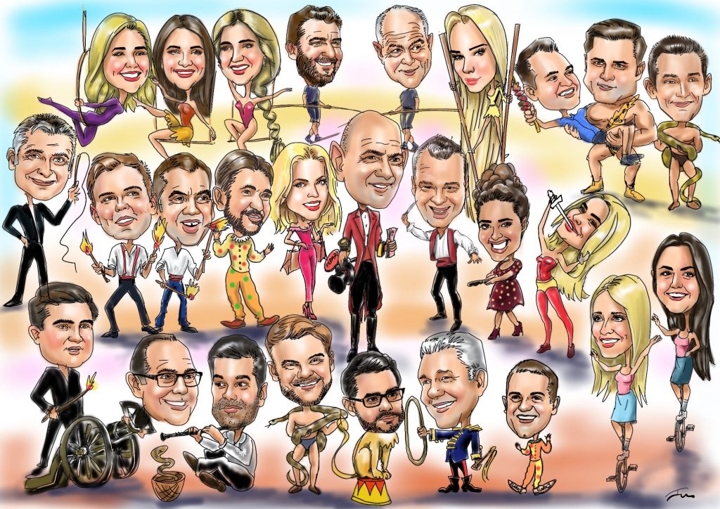 group caricature