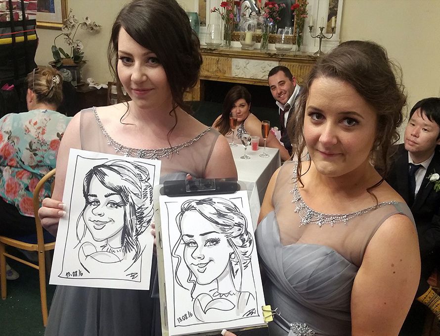 brides maids caricatures