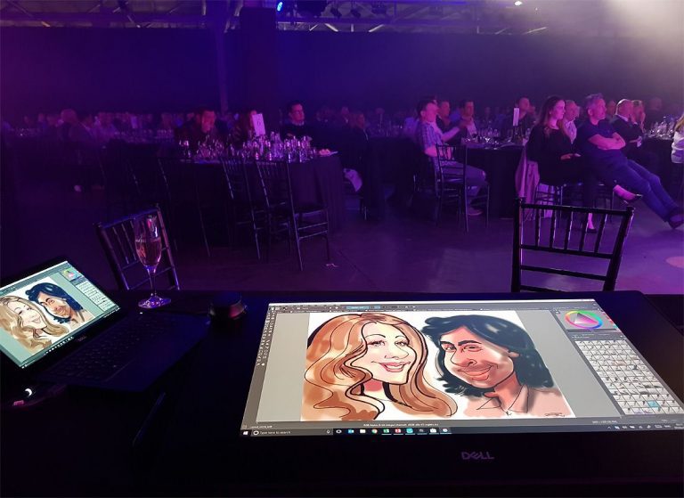 Digital caricatures using Dell Canvas