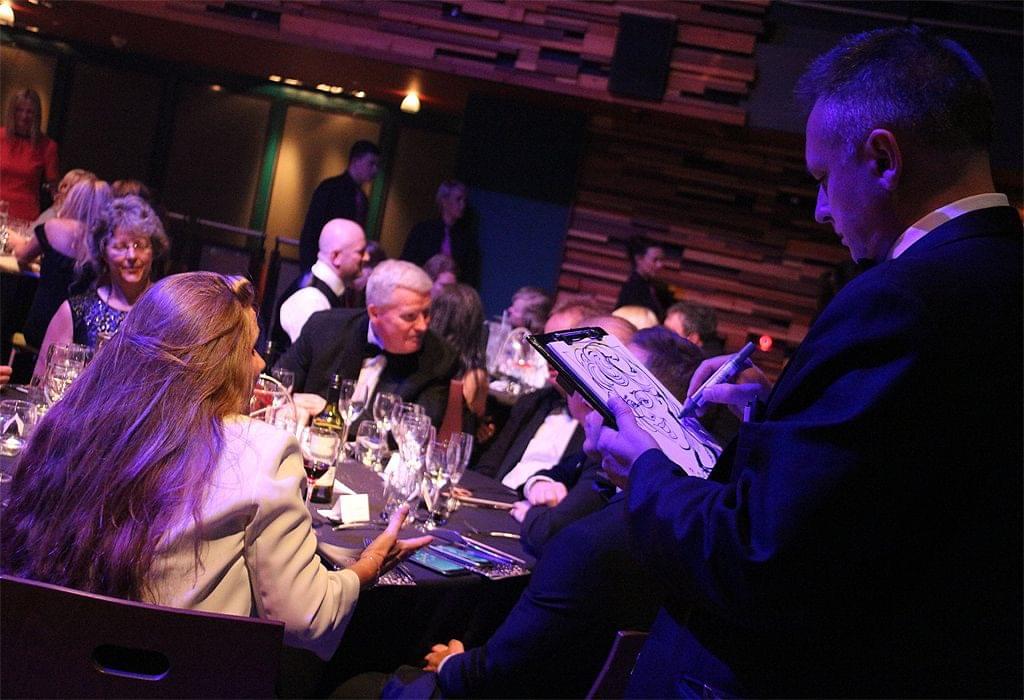 Caricaturist for hire at award