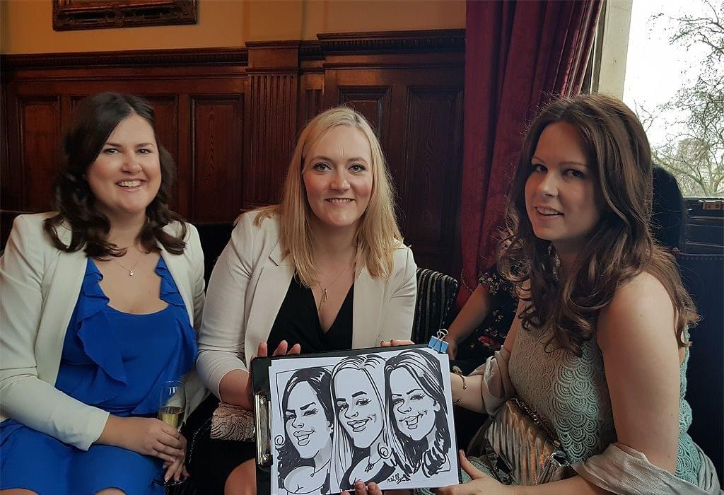 Caricature of 3 ladies
