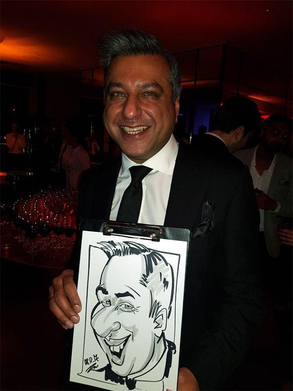 Christmas party caricaturist