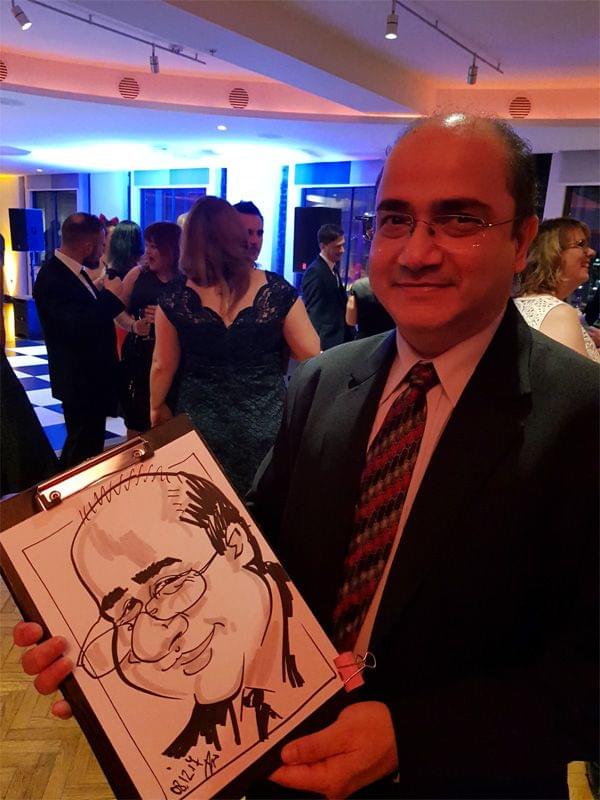 corporate Christmas party caricaturist