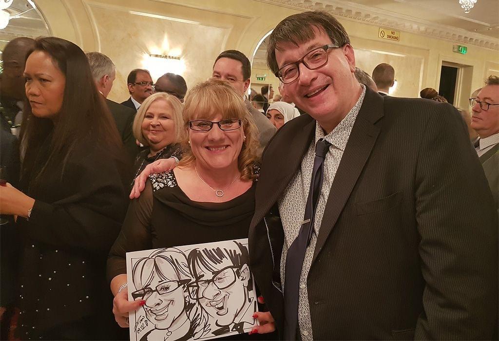 Caricature on corporate event Arriva2