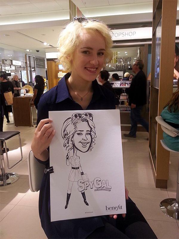 corporate caricatures at Benefit