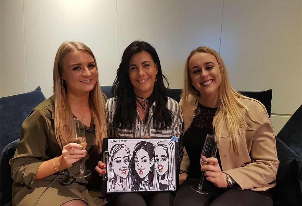 corporate caricatures Vine tasting 2