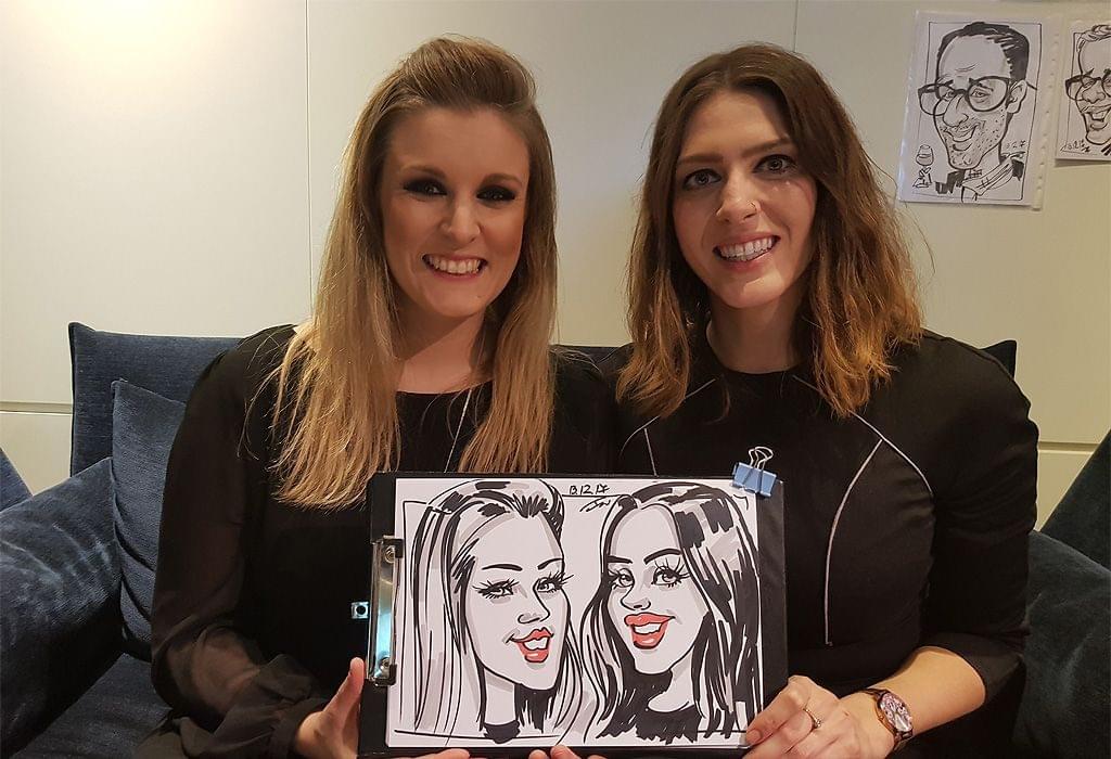 corporate caricatures Vine tasting