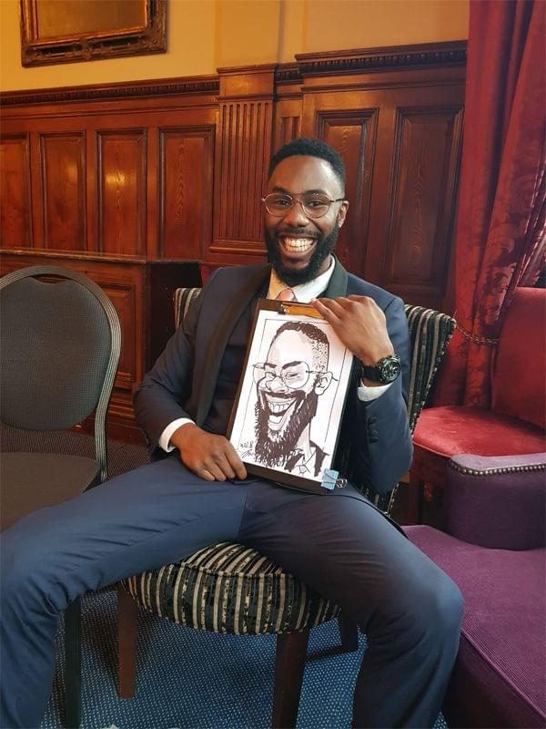 Caricature of a man