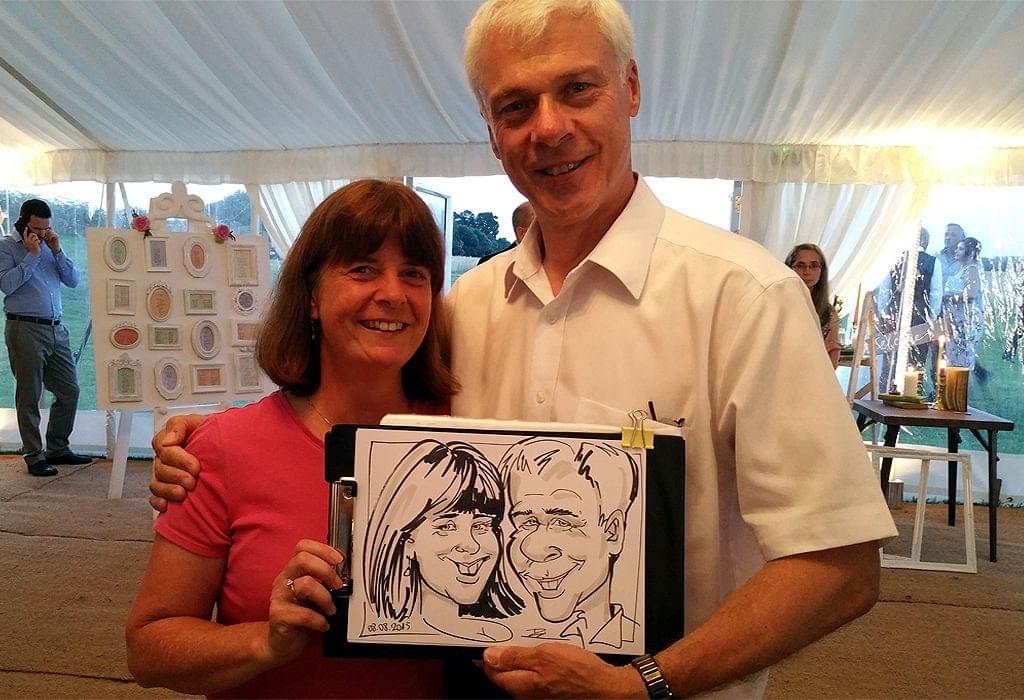 Wedding caricature Suffolk