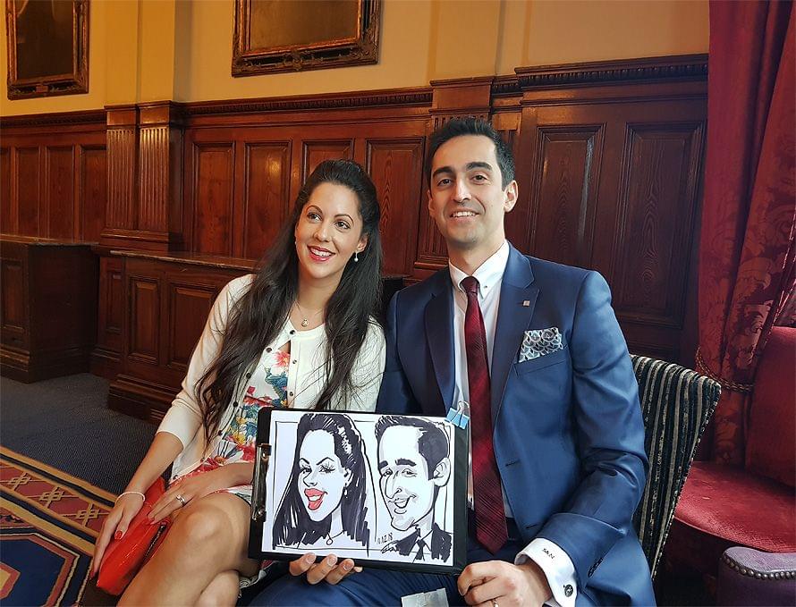 wedding Caricature of a couple