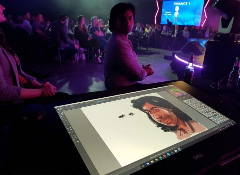 Digital caricatures on Dell Canvas